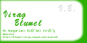 virag blumel business card